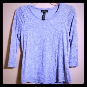 Pale blue Ralph Lauren burnout floral